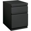 Scranton & Co 20 Metal Mobile Pedestal File Cabinet with 2 Drawers in Charcoal