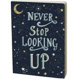 Primitives by Kathy Inspirational Gift Journal Reach For The Stars - Never Stop Looking Up