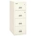 Office Industrial Ivory White Four Drawer Vertical Legal Size 31 D High Security UL Listed Keylock Safe-In-A-File W/ Combo Lock