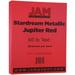 JAM Metallic Paper 8.5x11 32lb Jupiter Red 25/Pack