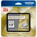 Genuine Brother 1/2 (12mm) Gold on Glitter White TZe P-touch Tape for Brother PT-1950 PT1950 Label Maker