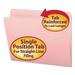 Reinforced Top Tab Colored File Folders Straight Tabs Letter Size 0.75 Expansion Pink 100/Box | Bundle of 10 Boxes