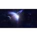 Two planets in outer space Poster Print