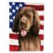 Sussex Spaniel Dog American Flag Garden Flag