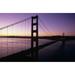 California San Francisco Golden Gate Bridge Silhouetted Against Evening Sky. Poster Print
