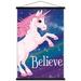 Rainbow Unicorn Wall Poster with Wooden Magnetic Frame 22.375 x 34
