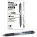 Pentel EnerGel-X Retractable Liquid Gel Pen 0.5 mm Black Pack of 12