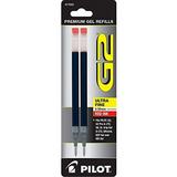 Pilot G2 Gel Ink Refill 2-Pack for Rolling Ball Pens Ultra Fine Point Red Ink (77002)