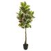 Nearly Natural 65 Rubber Leaf Artificial Tree (Real Touch)