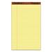 The Legal Pad Perforated Pads Wide/Legal Rule 8.5 x 14 Canary 50 Sheets Dozen