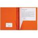 Sparco Two-pocket 3-Prong Leatherette Portfolio Letter - 8 1/2 x 11 Sheet Size - 3 x Double Prong Fastener(s) - 2 Internal Pocket(s) - Leatherette Paper - Orange - 25 / Box