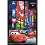 Disney Pixar Cars 2 - Racing Wall Poster 14.725 x 22.375 Framed