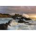 Large waves crashing against the sea stacks along the beach of Seal Rock. Poster Print by Sheila Haddad (24 x 36)