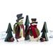 Wooden snowmen and trees as Christmas decorations on a white surface by Lorna Rande / Design Pics (38 x 24)