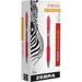 Zebra Pen Sarasa Gel Retractable Pens Medium Pen Point - 0.7 mm Pen Point Size - Refillable - Retractable - Red Pigment-based Ink - Translucent Barrel - 12 / Dozen