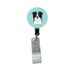 Carolines Treasures BB1179BR Checkerboard Blue Border Collie Retractable Badge Reel