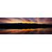 Panoramic view at sunset of flooded salt flats and Panamint Range Mountains in Death Valley National Park California Poster Print (36 x 12)