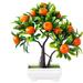 Limei 1Pc Artificial Fruit Orange Tree Bonsai Home Office Garden Desktop Party Decor - Orange