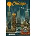 Chicago Illinois Retro Skyline (16x24 Giclee Gallery Art Print Vivid Textured Wall Decor)