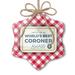 Christmas Ornament Worlds Best Coroner Certificate Award Red plaid Neonblond