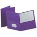 Oxford Twin Pocket Folders Letter Size Purple 25 per Box (57514)