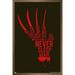 A Nightmare on Elm Street - Hand Text Wall Poster 14.725 x 22.375 Framed