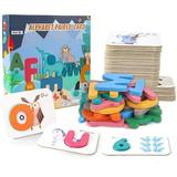 Marlowe Comfortable to Hold and Easy to Play Illustrated Flash Cards Toys Puzzle Matching Game Set