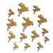 Flying Reindeer Silhouette Wood Mini Charms Shapes DIY Craft Jewelry - With Hole - 16mm (22pcs)