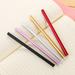 SagaSave Metal Gel Pen Gel Rollerball Pens 0.5mm Fine Point for Office School Students Black Refill