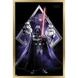 Star Wars: Original Trilogy - Villains Badge Wall Poster 14.725 x 22.375 Framed