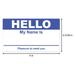 OfficeSmartLabels 4 x 2-5/16 Hello My Name is Labels Name Tag (Dark Blue 100 Labels per Roll)