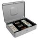 Steel Money Cash Box with Combination Lock Grey (12 x 9.45 x 3.54 )