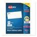 Avery 5155 Easy Peel Return Address Label