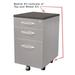 Mayline Aberdeen 3 Drawer Steel Mobile Kit in Gray Steel Laminate