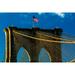 Brooklyn Bridge at sunset NY NY - in black and white Poster Print by Panoramic Images (24 x 18)