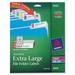Avery Large File Folder Labels 15/16 x3-7/16 450 Asst. Labels (5026) Permanent Adhesive - 0.94 Height x 3.44 Width - Rectangle - Laser Inkjet - Blue Green Purple Red Yellow - Paper - 18