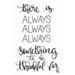 Always Always Always Thankful Poster Print by Fearfully Made Creations Fearfully Made Creations (24 x 36)