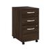 Hybrid 3 Drawer Mobile File Cabinet in Black Walnut - Engineered Wood