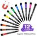 12 Colours Whiteboard Pens Whiteboard Markers Markers Erasable Dry Wipe Markers White Board Pens Kids White Board Markers for School Lectures and Office Accessories