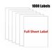 SJPACK Full Sheets Sticker Labels Shipping Mailing Address Labels 8.5 x 11 Permanent Adhesive Labels for Laser/Inkjet Printer 1000 Labels