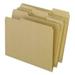 Earthwise by Pendaflex 100% Recycled Colored File Folders 1/3-Cut Tabs: Assorted Letter 0.5 Expansion Brown 100/Box (04342)