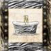 Black gold zebra bath Poster Print by Jace Grey (24 x 24)