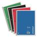 Wirebound Notebook 1 Subject Wide/legal Rule Assorted Covers 10.5 X 8 70 Sheets 4/pack | Bundle of 10 Packs