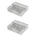 Ybm Home Office School Desk Drawer Storage Organizer Tray Compact Caddy 6 Compartments Metal Mesh Silver 2262vc - Pack of 2