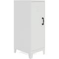 LYS SOHO Locker - 3 Shelve(s) - for Office Home Classroom Playroom Basement Garage Cloth Sport Equipments Toy Game - Overall Size 42.5 x 14.3 x 18 - Pearl White - Steel