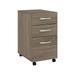 Studio C 3 Drawer Mobile File Cabinet in Modern Hickory - Engineered Wood