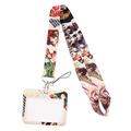 FeiraDeVaidade Anime Student Card Cases Card Sleeves Card Protective Cover With Lanyard Card Holder Neck Strap