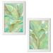 Gango Home Decor Tropical Under the Palms I & II by Albena Hristova (Ready to Hang); Two 12x18in White Framed Prints