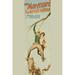 Cowboy star hangs from a tree limb just having rescued a girl form a racing horse Poster Print by Unknown (24 x 36)