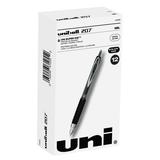 Uniball 207 Retractable Gel Pens Micro Point (0.5mm) Black Ink 12 Count